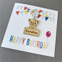 Birthday Card With Personalised Teddy Bear Keyring, thumbnail 1 of 2