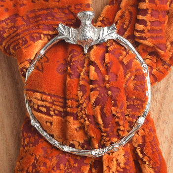 Thistle Pewter Scarf Ring Gifts For Her, 5 of 8