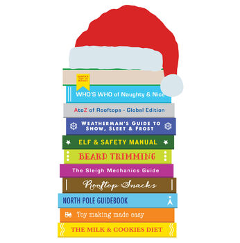 Santas Favourite Books, Book Lovers Christmas Card, 4 of 7