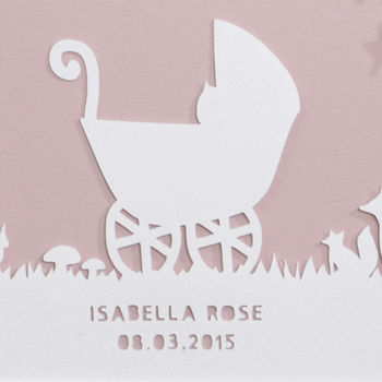New Baby Or Christening 'Blessings' Paper Cut Or Print, 3 of 4
