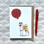 Personalised Japanese Akita Birthday Card, thumbnail 2 of 5