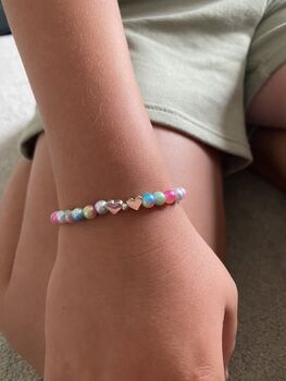 Back To School Beaded Heart Bracelet, 7 of 7