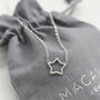 Sterling Silver Open Star Necklace, thumbnail 1 of 6