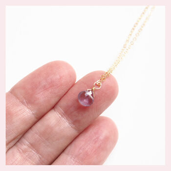 Petite Teardrop Gemstone Necklace, 3 of 7