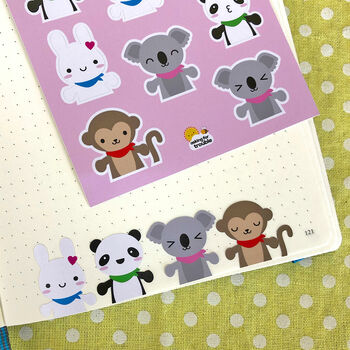 Kawaii Sticker Sheets Food, Self Care, Space, Animals, 11 of 11