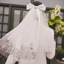 Personalised Bow Veil With Crystal Letter Embellishment, thumbnail 7 of 8