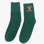 Women's Highland Cow Embroiderd Cotton Ankle Socks Three Pack, thumbnail 4 of 5