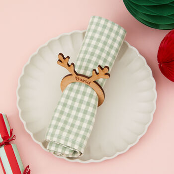 Personalised Christmas Reindeer Napkin Ring, 4 of 4