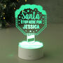 Personalised Santa Stop Here Christmas Light Sign, thumbnail 5 of 6