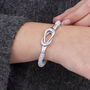 Personalised Silver Or Gold Plated Leather Bracelet, thumbnail 2 of 7