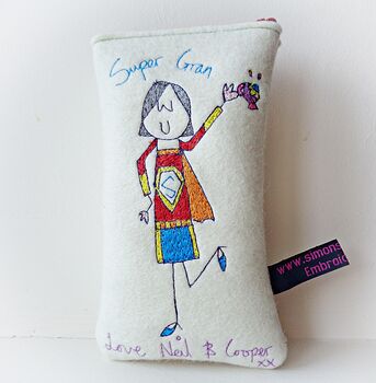 Personalised Super Gran Embroidered Glasses Case, 11 of 12