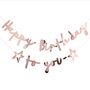 Rose Gold Happy Birthday Party Bunting, thumbnail 2 of 2