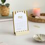 2025 Desk Calendar With Refillable Cards And Wood Stand, thumbnail 10 of 11