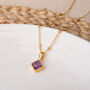 Amethyst February Birthstone Necklace Sterling Silver, thumbnail 2 of 8