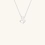 Mini Personalised Script Letter Necklace Silver, thumbnail 11 of 12