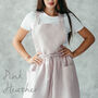 Kids Linen Pinafore Cross Back Apron Dress, thumbnail 6 of 12