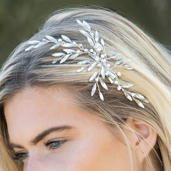 Silver, Gold Or Rose Gold Crystal Bridal Hair Clip, 5 of 12