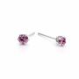 Sterling Silver Alexandrite Micro Stud Earrings – 3mm, thumbnail 3 of 4