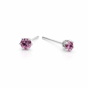 Sterling Silver Alexandrite Micro Stud Earrings – 3mm, 3 of 4