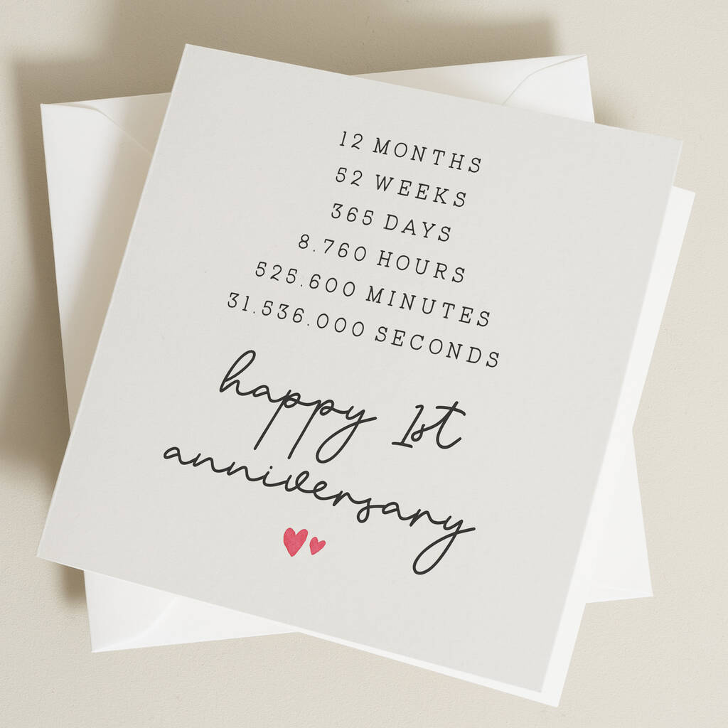 Happy Paper Anniversary Card By Twist Stationery