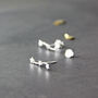 Sterling Silver Three Linked Stars Stud Earrings, thumbnail 2 of 9