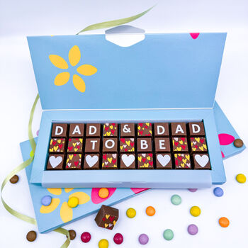 Dad And Dad To Be Personalised Chocolate Gift, 2 of 9
