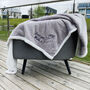 Personalised Embroidered Photo Grey Sherpa Blanket, thumbnail 7 of 12