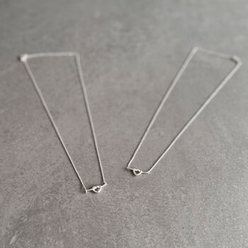 Friendship Heart Knot Necklace – Sterling Silver Gift For Best Friend, 9 of 11