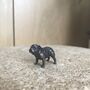 Miniature Bronze English Bull Dog Sculpture, thumbnail 2 of 8