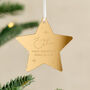 First Christmas Star Shaped Hanging Decoration, thumbnail 1 of 2