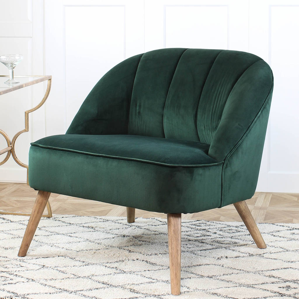 green velvet occasional chair by marquis & dawe