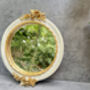 20cm Cream And Gold Decorative Wall Mirror – Floral Motif, thumbnail 10 of 12