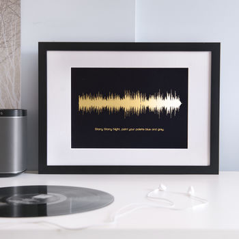 Personalised Metallic Sound Wave Song Print, 7 of 10