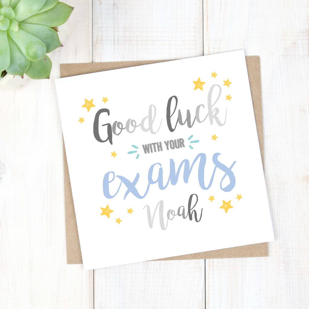 Personalised Good Luck With Your Exams Card By Chi Chi Moi ...