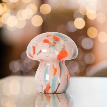 Orange And Mint Mushroom Table Lamps, 4 of 5