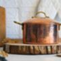 Hammered Solid Copper Cookware Set With Lid, Tin Lined Inside, thumbnail 3 of 8