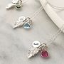 Angel Wing Birthstone Necklace, thumbnail 7 of 12