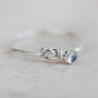 Sterling Silver Love Knot Ring With Birthstones, thumbnail 5 of 9