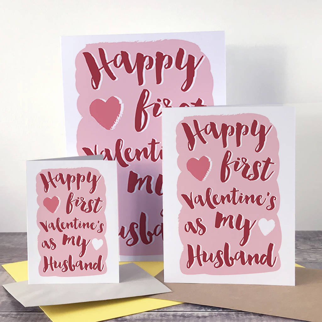 First Valentine's As My Husband Card By Alexia Claire 