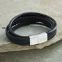 Stylish Multi Layered Leather Bracelet For Men, thumbnail 1 of 3