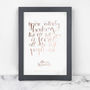 Foil Calligraphy 'Entirely Bonkers' Best Friend Print, thumbnail 3 of 4
