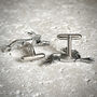 Wild Hare Cufflinks Antiqued Pewter, thumbnail 3 of 5