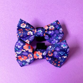 Ditsy Floral Fabric Dog Bow Tie, 7 of 7