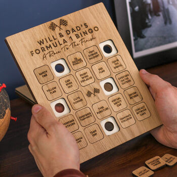 Personalised Set Of Two Car Racing Bingo Family Game, 3 of 5