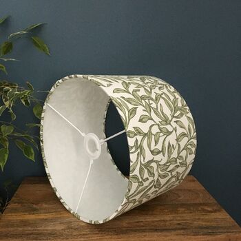 Entwistle Willow Green Botanical Drum Lampshade, 7 of 8