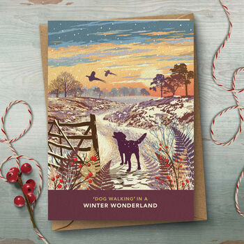 The Labrador Dog Walking Christmas Card Collection, 6 of 12