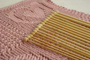 Bamboo Knitting Needles Set In Personalised Bag, 4 of 4