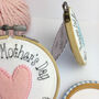 First Mothers Day Embroidered Personalised Card, thumbnail 3 of 7