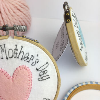 First Mothers Day Embroidered Personalised Card, 3 of 7