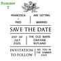 Save The Date Rubber Stamp | Personalised Save The Date, thumbnail 9 of 10